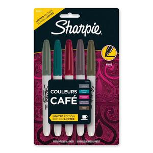 Sharpie Fine Point Permanent Marker - Point Marker Point Style - Assorted Ink - 5 / Pack