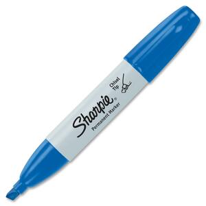 Sharpie Permanent Marker - Chisel Marker Point Style - Blue Ink - 1 Each