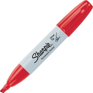 Sharpie Permanent Marker - Chisel Marker Point Style - Red Ink - 1 Each