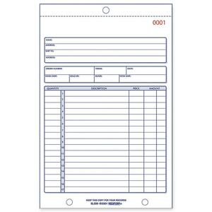Rediform Sales Book - 50 Sheet(s) - 3 Part - Carbonless - 7.87" x 5.5" Sheet Size - White - 1Each