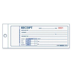 White. Yellow. Receipt Book
