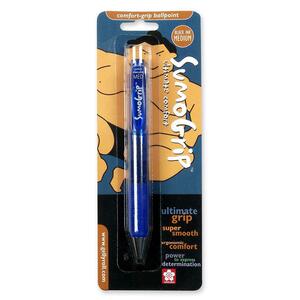 bruynzeel-sakura Sumo Grip Ballpoint Pen - 1 mm Pen Point Size - Black Ink - Blue Barrel - 1 Each