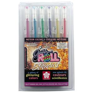 bruynzeel-sakura Gelly Roll Stardust Rollerball Pen - 1 mm Pen Point Size - Assorted Ink - 6 / Pack