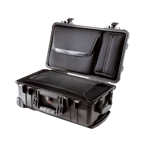 Pelican 1510LOC Laptop Overnight Case with Foam - Internal Dimensions: 19.75" Height x 11" Width x 7.60" Depth - External Dimensions: 22.0" Height x 13.8" Width x 9.0" Depth - Rubber - Black