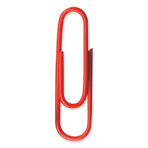 Baumgartens Skid Resistant Paper Clip - Jumbo2" Length - Vinyl - 40 / Pack - Red
