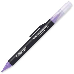 ITOYA Doubleheader CL-10 Calligraphy Marker - Chisel Pen Point Style - 1.5 mm Pen Point Size, 3 mm Pen Point Size - Purple Ink - 1 Each
