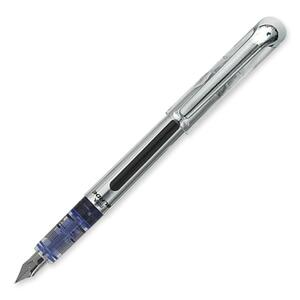 Blade BD-100 Fountain Pen - Blue Ink - Chrome Barrel - 1  Each