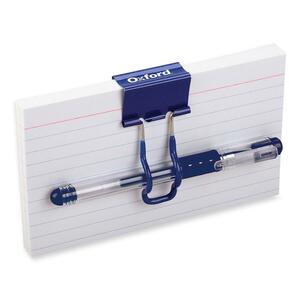 Oxford At Hand Index Card with Pen and Clip - 50 Sheet(s) - Ruled - 5" x 3" - 50 / Pack - White
