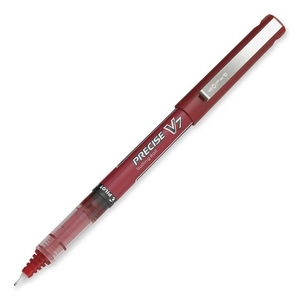 Pilot Precise V7 Rollerball Pen - Needle Pen Point Style - Red Ink - 1 Dozen