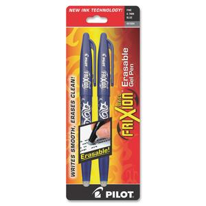 Pilot Frixion Ball Erasable Gel Pen - Blue Ink - Blue Barrel - 2 / Pack