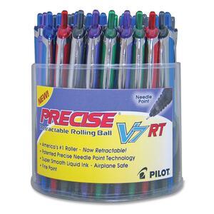Pilot Precise V7 Rollerball Pen - Needle Pen Point Style - Assorted Ink - Assorted Barrel - 48 / Display Box