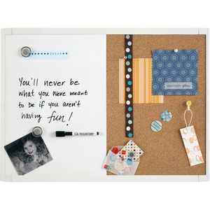 Quartet Dry Erase Combination Board - 17" x 11" - White
