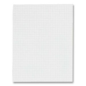 Ampad Two Sided Quadrille Pad - 50 Sheet(s) - 20lb - Quad Ruled - Letter 8.5" x 11" - 1 Pad - White