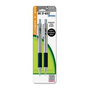 Zebra Pen M/F402 Pen/Pencil Set - 0.7 mm Pen Point Size - 0.5 mm Lead Size - Black Ink - 1 Pack