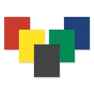 Red. Black. Dark Blue. Lemon Yellow. Holiday Green. Poster Board