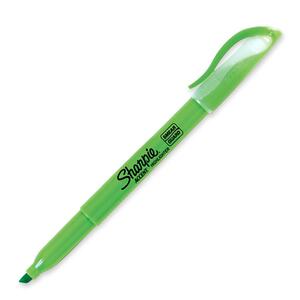 Sharpie Accent Liquid Highlighter - Micro Chisel Marker Point Style - Fluorescent Green Ink - 1 Dozen