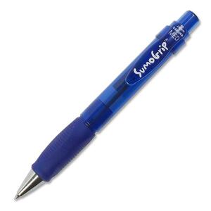 bruynzeel-sakura Sumo Grip Ballpoint Pen - 1 mm Pen Point Size - Black Ink - Blue Barrel - Each