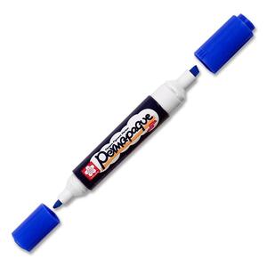 bruynzeel-sakura Permapaque Dual Point Paint Marker - Chisel Marker Point Style, Bullet Marker Point Style - Blue Ink - 1 Each