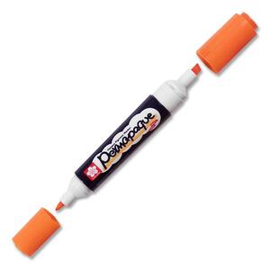 bruynzeel-sakura Permapaque Dual Point Paint Marker - Chisel Marker Point Style, Bullet Marker Point Style - Orange Ink - 1 Each