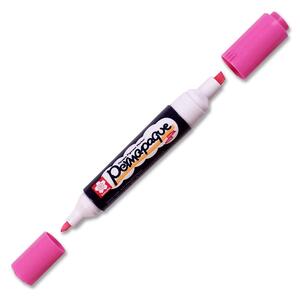 bruynzeel-sakura Permapaque Dual Point Paint Marker - Chisel Marker Point Style, Bullet Marker Point Style - Pink Ink - 1 Each