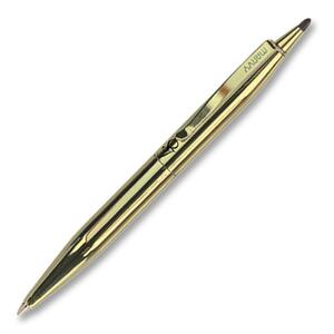Marvy St Tropez Petite Ballpoint Pen - Black Ink - Gold Barrel - 1 Each