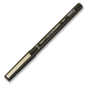 Marvy Calligraphy Marker - 2 mm Pen Point Size - Black Ink - Black Barrel - 1 Each