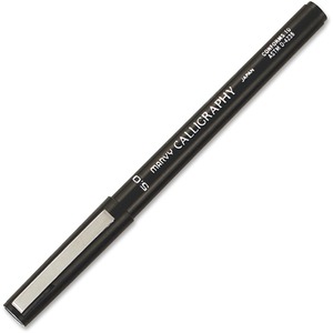 Marvy Calligraphy Marker - 5 mm Pen Point Size - Black Ink - Black Barrel - 1 Each