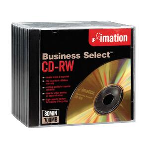 Imation Business Select 4x CD-RW Media - 700MB - 120mm Standard - 15 Pack Jewel Case