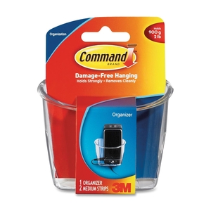 Command Recharging Station with Adhesive Strips - Plastic - Clear