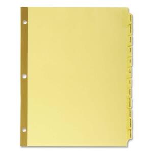 Kleer-Fax Deluxe Series Preprinted Ring Book Index Divider - 12 x Tab Printed Jan to Dec - 8.5" x 11" - 1 Set - Buff Divider - Clear Tab