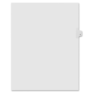 Kleer-Fax 90000 Series Side Tab Index Divider - Printed 9 - 8.5" x 11" - 25 / Pack - White Divider