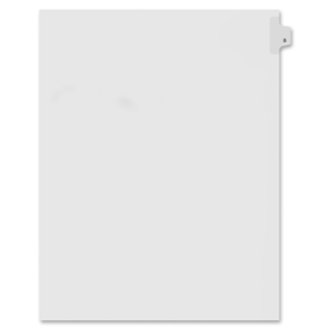Kleer-Fax 90000 Series Side Tab Index Divider - Printed B - 8.5" x 11" - 25 / Pack - White Divider