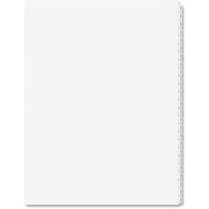Kleer-Fax 90000 Series Side Tab Index Divider - 25 x Tab Printed Exhibit 1 to Exhibit 25 - 8.5" x 11" - 25 / Set - White Divider