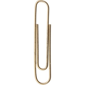 Baumgartens Golden Paper Clip - Jumbo - Metal - 40 / Box - Gold