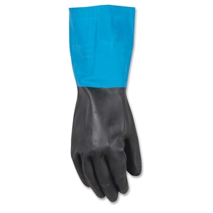 Wells Lamont 13" Gauntlet Latex Work Glove - Large Size - Neoprene - 1 Pair - Black
