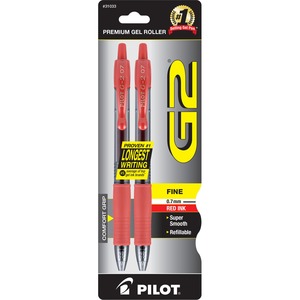 Pilot G2 Rollerball Pen - Red Ink - 2 / Pack