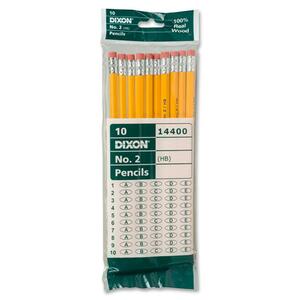 Dixon Ticonderoga Economy Writing Pencil - #2 Pencil Grade - Yellow Barrel - 10 / Pack