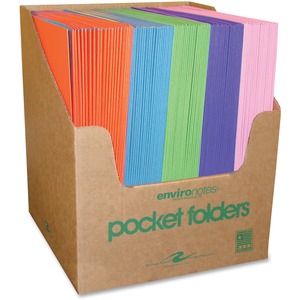 Roaring Spring Double Dip Embossed Two Pocket Portfolio9.5" x 11.75" - 100 / Display Box - Assorted