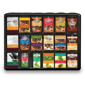 Flavia Drink Organizer - 17.25" x 21.5" x 17" - 18 Compartment(s) - Black