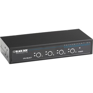 Black Box ServSwitch EC KVM Switch - 4 x 1 - 4 x HD-15 Keyboard/Mouse/Video - 1U - Rack-mountable