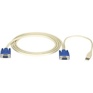 Black Box ServSwitch EC USB Server Cable - HD-15 Male - HD-15 Male VGA, Male USB - 10ft - Beige