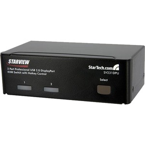 StarTech.com 2 Port Professional USB DisplayPort KVM Switch with Hotkey Control SV231DPU