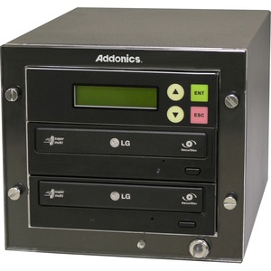 Addonics DGC1 - (1:1 DVD Duplicator) - Standalone - DVD-ROM, DVD-Writer - 24x DVD+R, 24x DVD-R, 12x DVD+R, 12x DVD-R, 48x CD-R - 6x DVD-RW, 8x DVD+RW, 12x DVD-RAM, 32x CD-RW