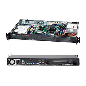 Supermicro SuperChassis 502L-200B Rackmount Enclosure - 1U - Rack-mountable - 1 Bays - 200W - Black