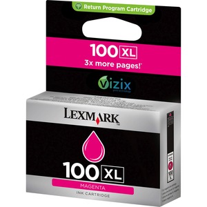 Lexmark No. 100XL Ink Cartridge - Inkjet - 600 Page - Magenta - 1 Each