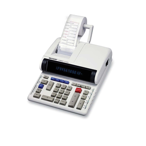 Sharp CS2850A Commercial Printing Calculator - 12 Character(s) - AC Supply Powered - 11" x 8.5" x 3.12" - Gray, White
