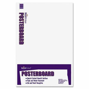 Geographics Poster Board - 28" x 22" - White