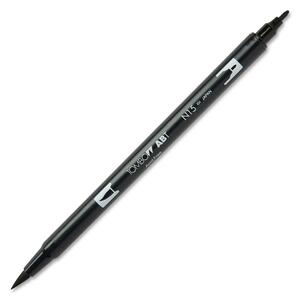 Tombow Dual Brush Pen - Brush Marker Point Style - Black Ink - 1 Each