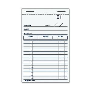 Rediform Sales Receipt Book - 50 Sheet(s) - 2 Part - Carbonized - 6" x 3.62" Form Size - 1Each
