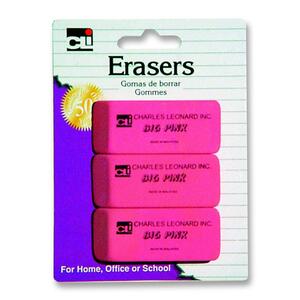 CLI Soft Pink Eraser - Smudge-free, Soft - 3 / Pack - Pink